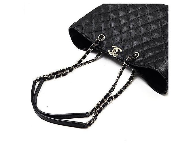 Chanel Borsa a Spalla Caviar Timeless Chain Nero - vista 5