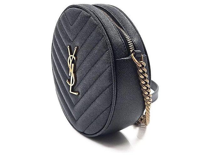 Saint Laurent Runde Kamera-Umhängetasche Schwarz - Ansicht 2