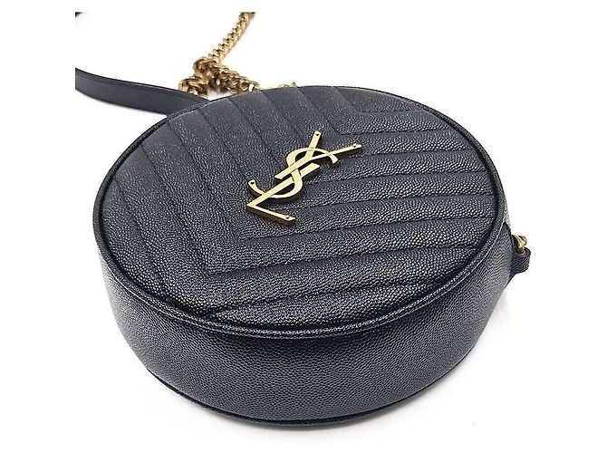 Saint Laurent Runde Kamera-Umhängetasche Schwarz - Ansicht 6