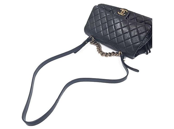 Chanel Borsa a mano e a spalla in pelle caviar con catena Nero - vista 5