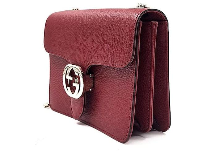 Gucci Borsa a tracolla Interlocking GG Rosso - vista 2