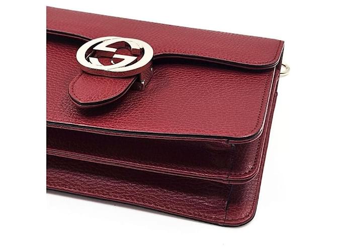 Gucci Borsa a tracolla Interlocking GG Rosso - vista 6