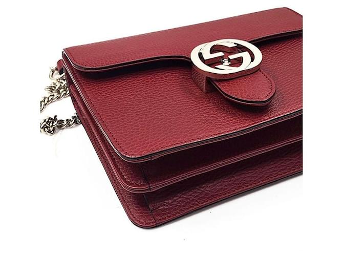 Gucci Borsa a tracolla Interlocking GG Rosso - vista 7