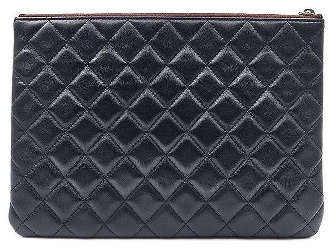 Chanel Clutch Classica in Agnello New Medium Nero - vista 4