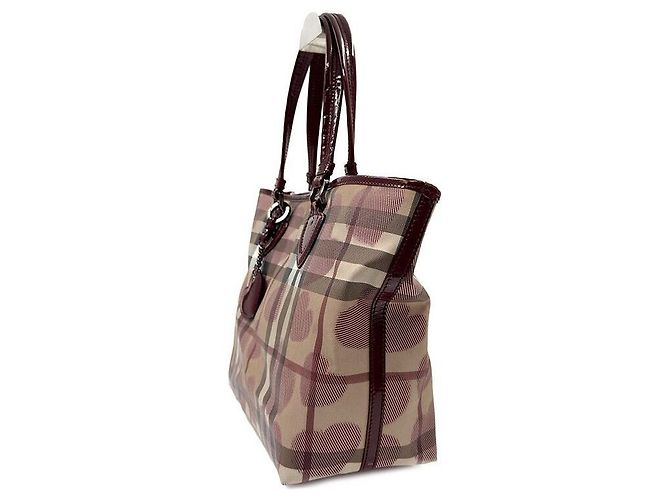 Burberry Borsa Shopper Nova Check Heart Rosso - vista 2
