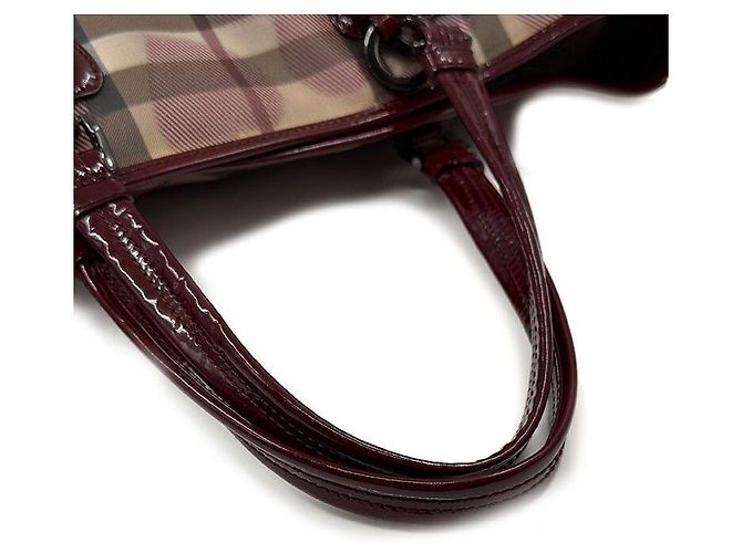 Burberry Borsa Shopper Nova Check Heart Rosso - vista 5
