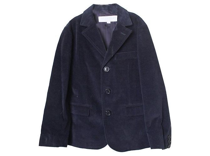 Burberry Completo con Blazer, Pantaloni e Giacca in Velluto a Costine Blu Navy per Bambini, Anni - vista 2