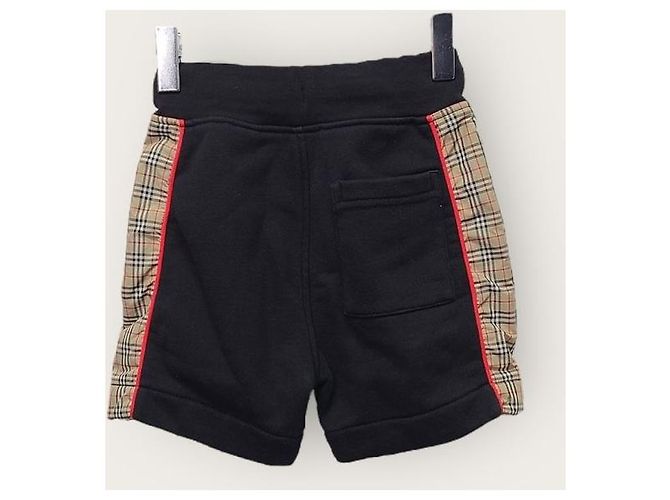 Burberry Short de algodón para bebé con panel lateral negro - vista 3