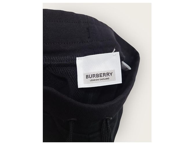 Burberry Short de algodón para bebé con panel lateral negro - vista 4