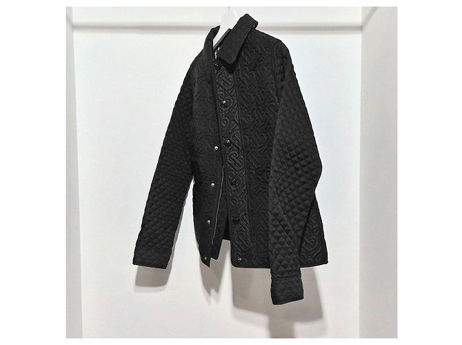 Burberry Kids Monogram Quilted Panel Jacket Black - view 2