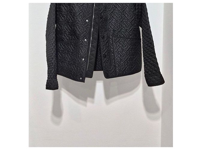Burberry Kids Monogram Quilted Panel Jacket Black - view 5