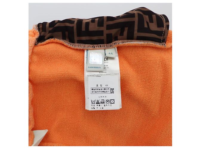 Fendi Pantaloncini in cotone per junior Arancione - vista 6