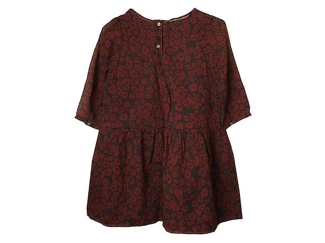 Burberry Robe à fleurs bordeaux pour enfants, Âge Rouge - vue 2