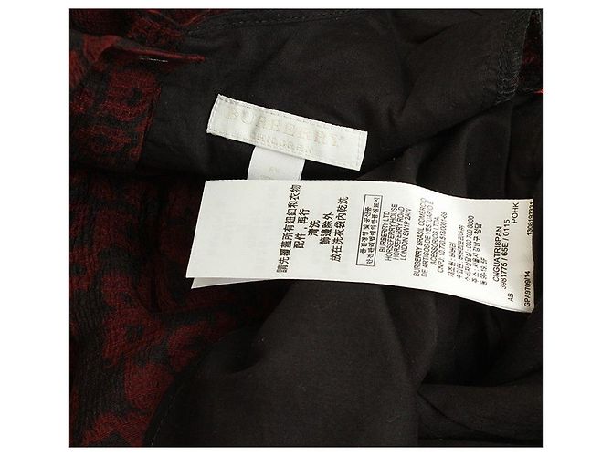 Burberry Robe à fleurs bordeaux pour enfants, Âge Rouge - vue 3