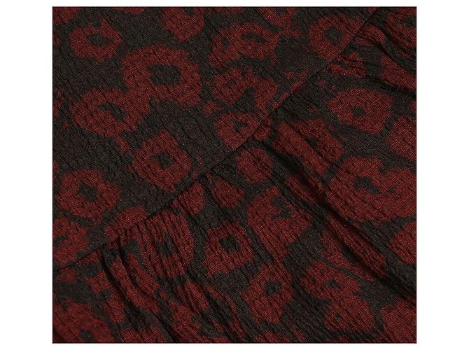 Burberry Robe à fleurs bordeaux pour enfants, Âge Rouge - vue 4