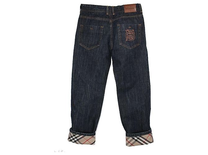 Burberry Pantaloni in denim indaco per bambini (anni) Blu - vista 2
