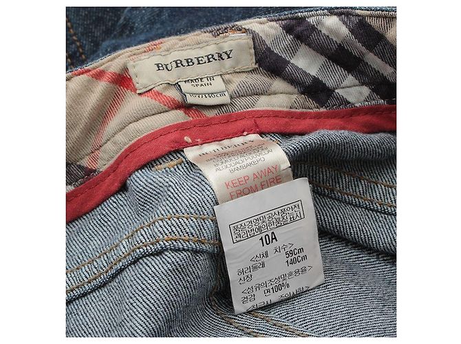 Burberry Pantaloni in denim indaco per bambini (anni) Blu - vista 3
