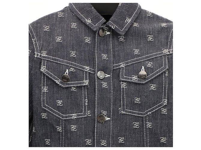 Fendi Giacca di jeans junior per bambini Blu - vista 2
