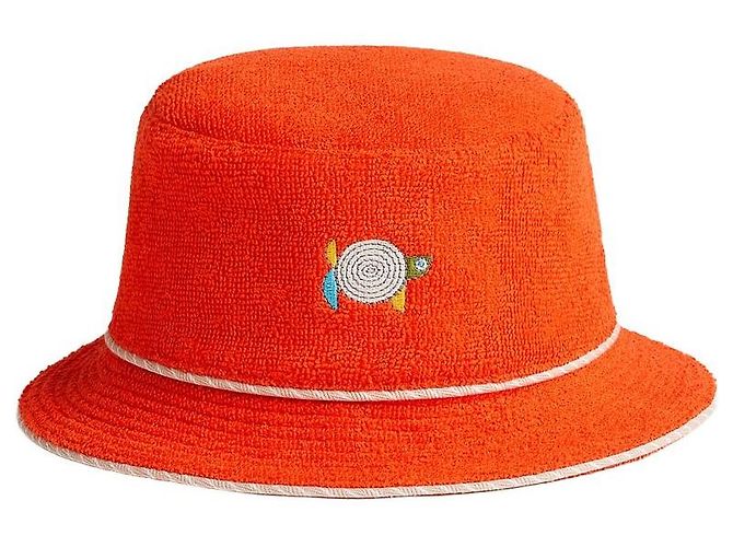 Hermès Bucket Hat Animaux Nattes Rosso - vista 4