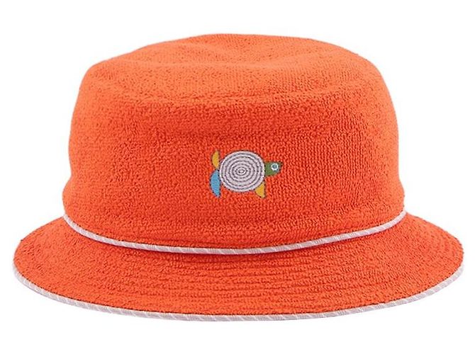 Hermès Bucket Hat Animaux Nattes Rosso - vista 6