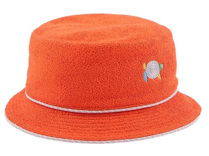 Hermès Bucket Hat Animaux Nattes Rosso - vista 7