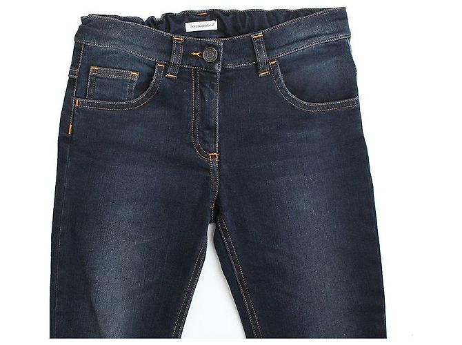 Dolce & Gabbana Kinder Jeanshose in Anthrazitgrau Braun - Ansicht 4