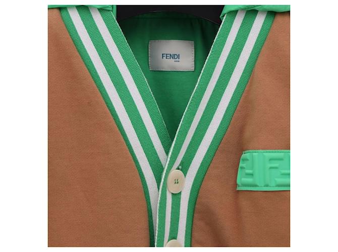 Fendi Giacca con cappuccio per ragazzi junior Marrone - vista 2