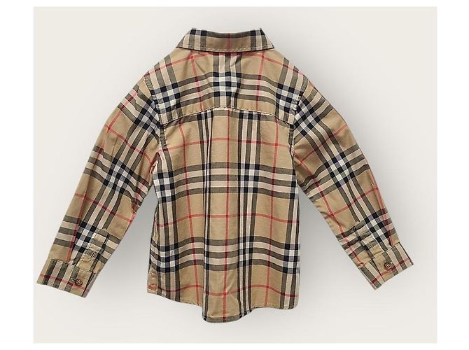 Burberry Camicia in cotone elasticizzato con motivo check vintage per neonato Marrone - vista 4