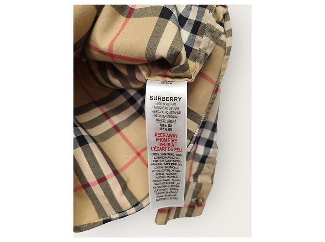 Burberry Camicia in cotone elasticizzato con motivo check vintage per neonato Marrone - vista 5