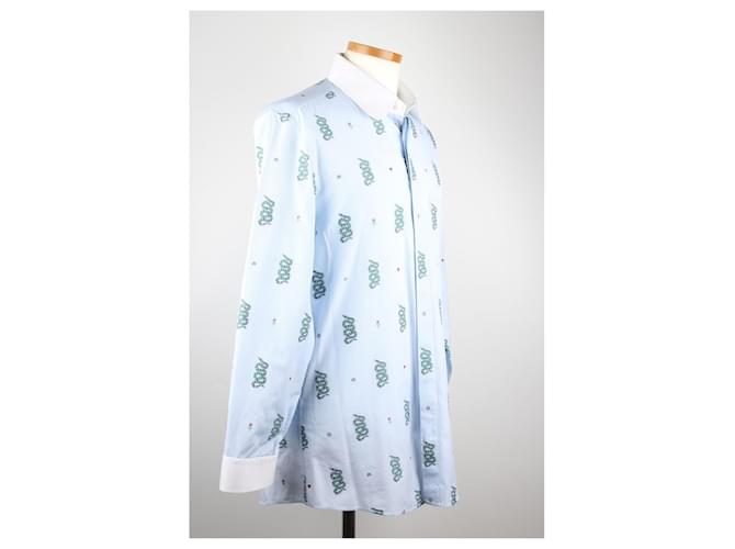 Gucci Schlangenhemd Blau - Ansicht 2