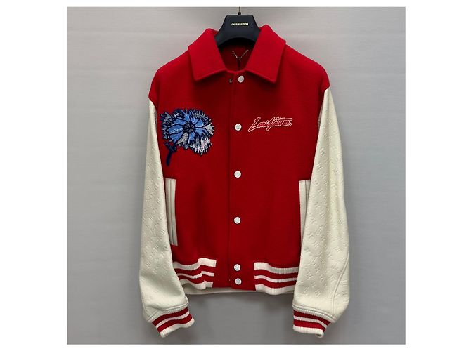 Louis Vuitton Psychedelic Flower Embroidered Varsity Blouson Jacket - view 2