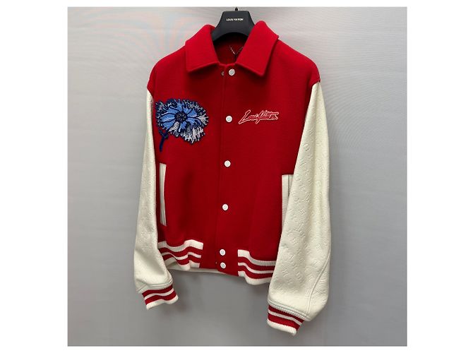 Louis Vuitton Psychedelic Flower Embroidered Varsity Blouson Jacket - view 4