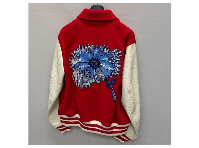 Louis Vuitton Psychedelic Flower Embroidered Varsity Blouson Jacket - view 6