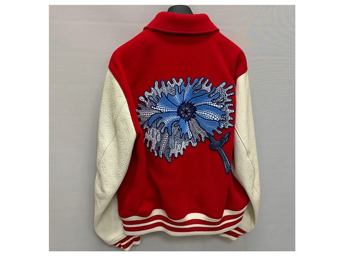 Louis Vuitton Psychedelic Flower Embroidered Varsity Blouson Jacket - view 7