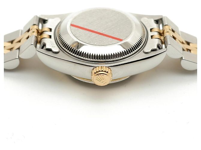 Rolex Orologio Datejust da donna con quadrante in oro champagne e diamanti, combinato, con garanzia D'oro - vista 14