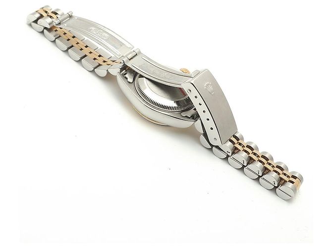 Rolex Orologio Datejust da donna con quadrante in oro champagne e diamanti, combinato, con garanzia D'oro - vista 16
