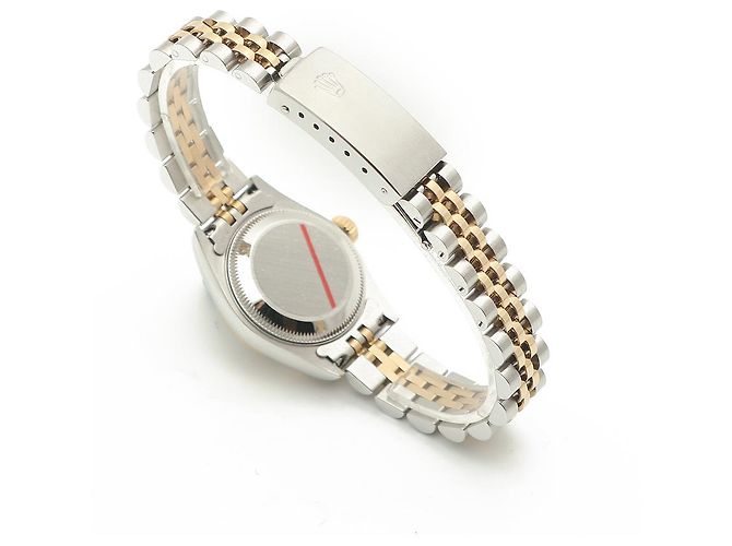 Rolex Orologio Datejust da donna con quadrante in oro champagne e diamanti, combinato, con garanzia D'oro - vista 18
