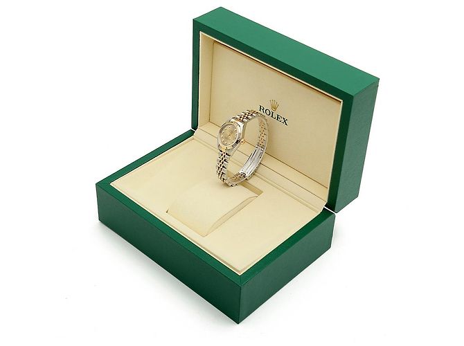 Rolex Orologio Datejust da donna con quadrante in oro champagne e diamanti, combinato, con garanzia D'oro - vista 26