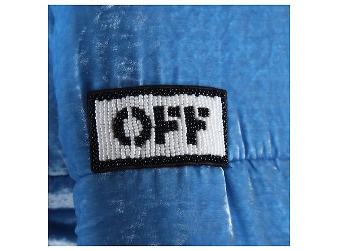 Off White Jersey de terciopelo Azul - vista 3