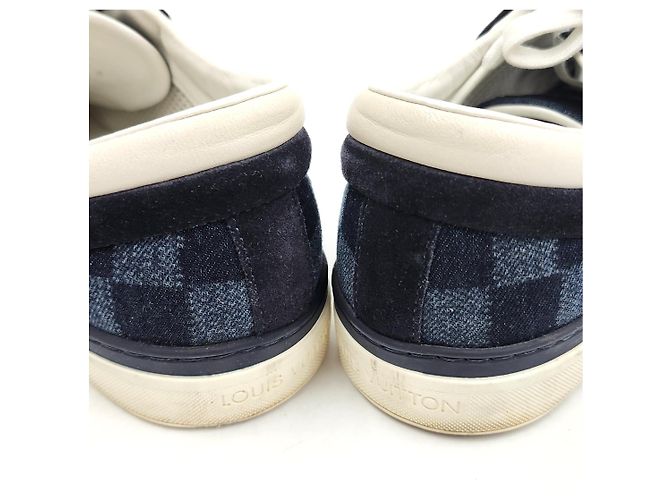 Sneakers in denim Louis Vuitton Blu - vista 3