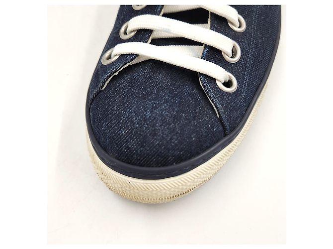 Sneakers in denim Louis Vuitton Blu - vista 5