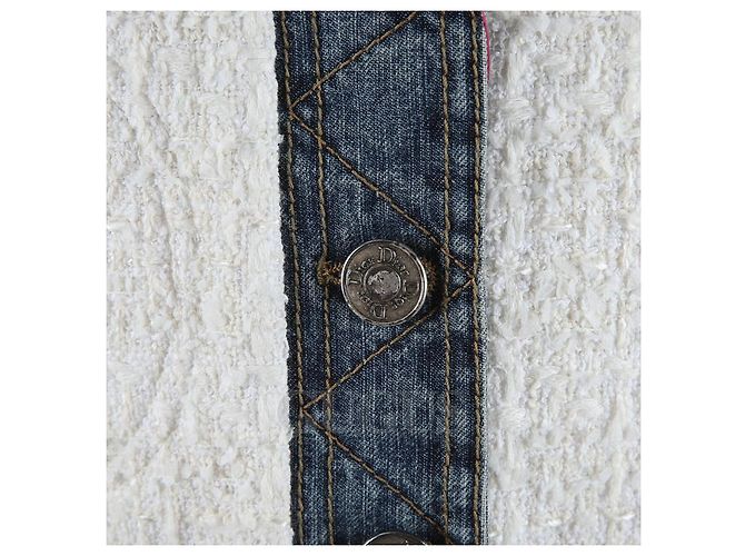 Christian Dior Denim-Tweed-Jacke - Ansicht 4