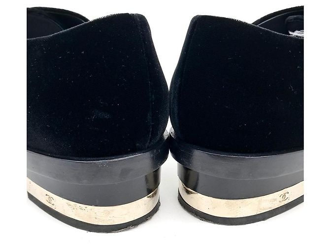 Mocassini in velluto Chanel Nero - vista 3