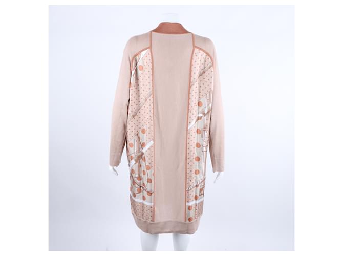 Hermès Cardigan mit Seidenbesatz Rot - Ansicht 3