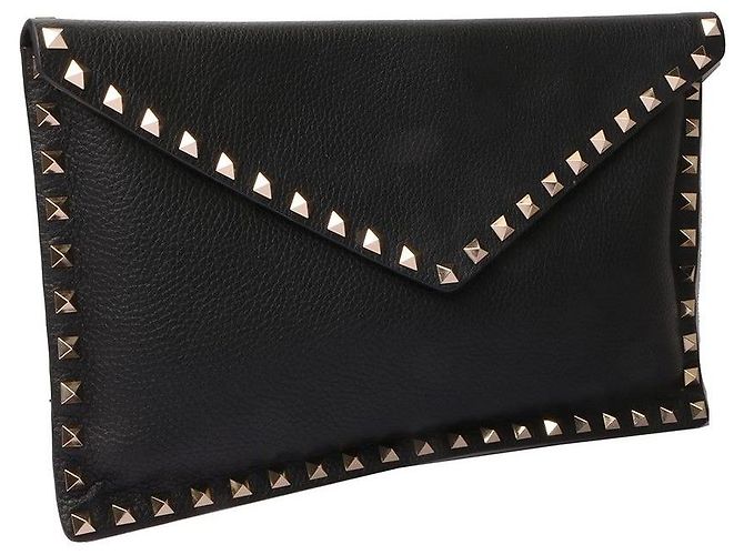 Valentino Clutch a bustina Rockstud Nero - vista 2