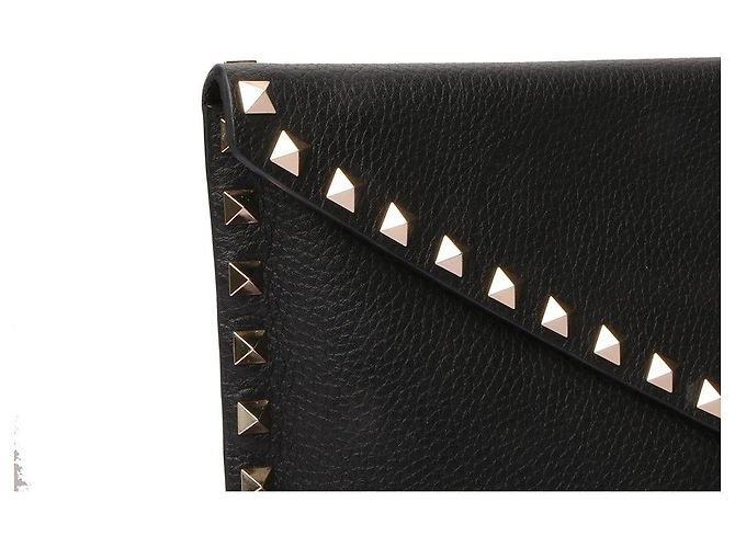 Valentino Clutch a bustina Rockstud Nero - vista 3