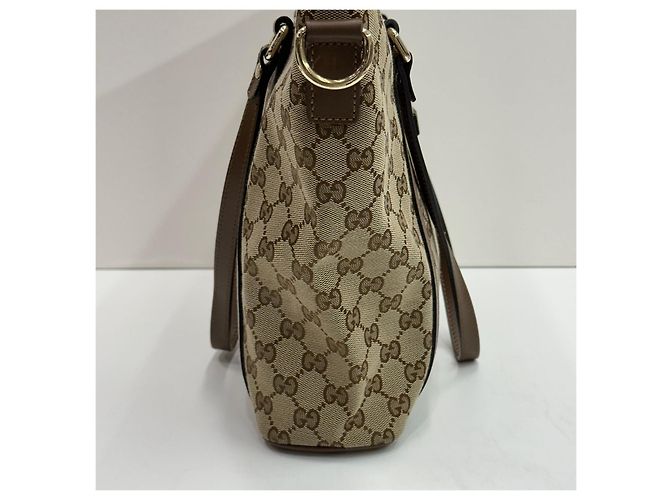 Gucci Borsa a tracolla in jacquard con logo GG e doppia apertura Multicolore - vista 4