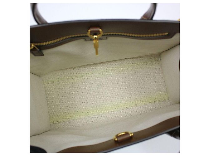 Gucci Piccola borsa a tracolla tote GG Supreme in pelle marrone - vista 8