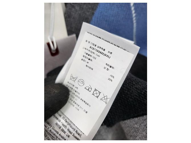 Gucci Argyle-Muster Strickjacke aus Wolle und Kaschmir XXL Mehrfarben - Ansicht 6