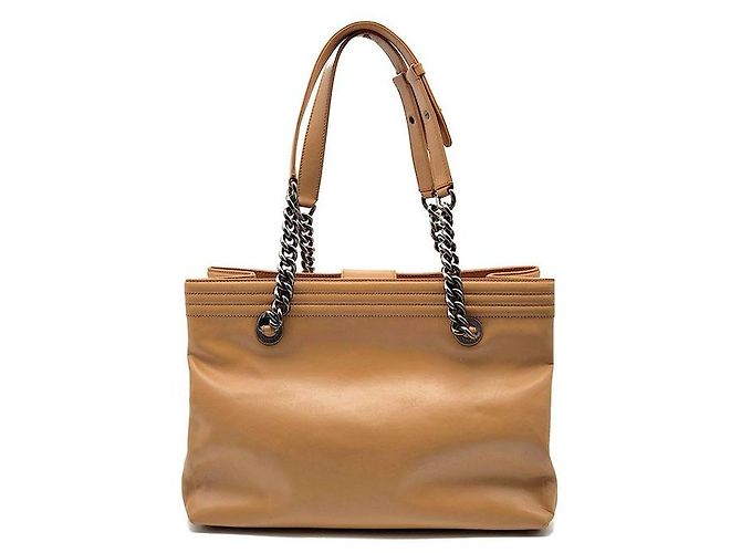 Chanel Borsa a tracolla Boy con catena Arancione - vista 3